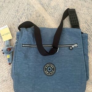 Kipling Denim Blue Messenger Bag